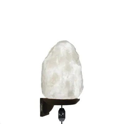 Produktbild von Orakl® - Dimmbare Salzlampe Ari - Salzstein Wandlampe - 100% echtes Salz - Salzkristall-Lampe weiß - Salzlampe weiß - Salzstein