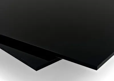Acrylplatte Schwarz 5 mm, 2 Stück, 21 x 29,7 cm, PMMA