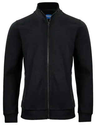 Image de Projob - Sweat-shirt unie pour hommes/femmes, fermeture éclair sur toute la longueur, mélange de coton ET1041 (XXL) (Noir)