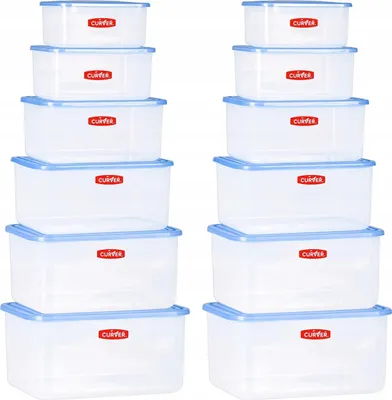 Produktbild von Curver Zestaw 12x Pojemniki Plastikowe na Żywność | Różne wielkości | Niebieskie