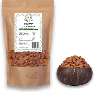 Zdjęcie produktu dla MIGDAŁY KALIFORNIJSKIE JAKOŚĆ 200g Naturini