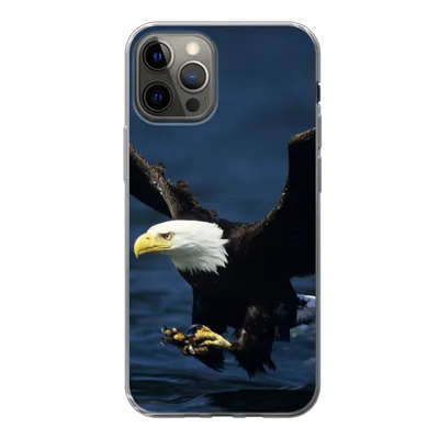 Produktbild von MuchoWow® Handyhülle Schutzhülle Hülle für iPhone 12 Pro Adler - Nahaufnahme - Wasser Silikon Softcase Handy Hülle - Abdeckung