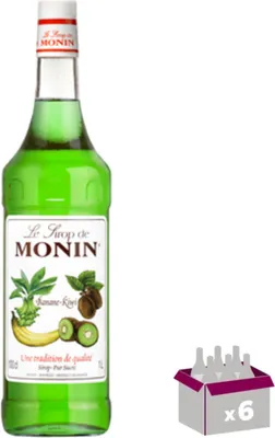 Image de Lot de 6 Sirop Monin - Banane kiwi - 1L