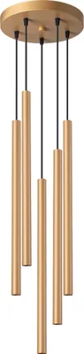 Produktbild von Pendelleuchten PASTELO 5P golden 5xG9 8W Stahl 110x25x25cm Sollux Lighting