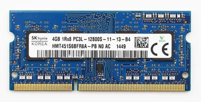Produktbild von SK Hynix SO-DIMM 4GB Arbeitsspeicher (DDR3, 204-Pin, 1600MHz, HMT451S6BFR8A-PB)