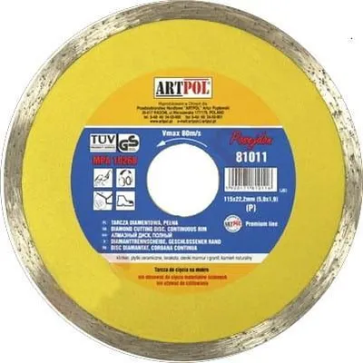 Productafbeelding van Diamantschijf 125 x 22,2 mm, vol/AS