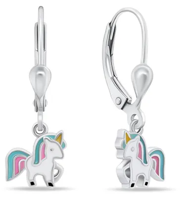 Immagine prodotto di Orecchini giocosi in argento con unicorno EA919W