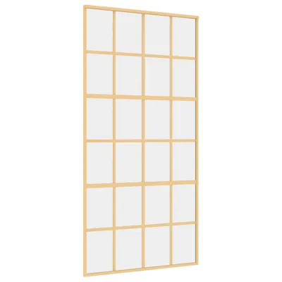 Zdjęcie produktu dla Drzwi przesuwne, złote, 102,5x205 cm, przezroczyste szkło ESG