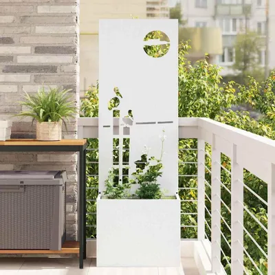Obrázok produktu pre Maison Exclusive – Záhradná clona na ochranu súkromia, biela, 50 x 32 x 150 cm