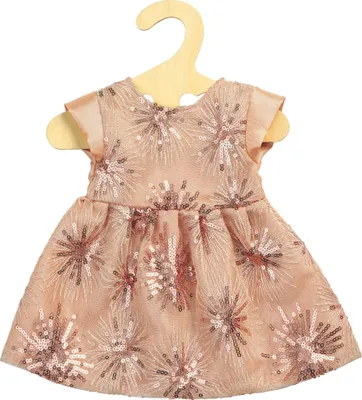Produktbild von Heless Glitzerkleid  rosé/gold Gr.28-35cm, für Puppen und Plüschtiere, ab 3 Jahren