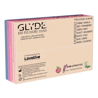 Produktbild von Dams - 100 Latex-Lecktücher - Cola black