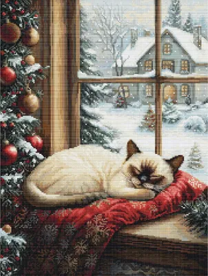 Produktbild von Luca-S Kreuzstich Stickpackung "Der Winterschlaf", Zählmuster, 29x40cm
