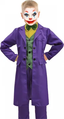 Image de Costume sous licence Joker™ pour garçon super-vilain violet-vert-jaune 8-10 ans