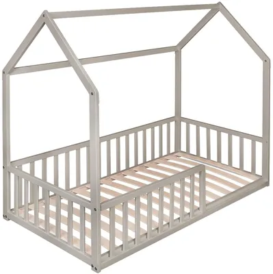 Produktbild von MamaLoes Tipi Bett Beige 70 x 140 cm