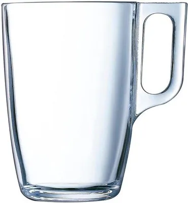 Produktbild von Famanu Set von 6 Gläsern - Hitzebeständiges Trinkglas 320 ml - Weiß