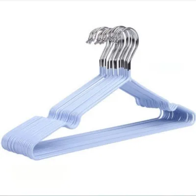 Zdjęcie produktu dla Wieszaki Kleerhangers, 10 sztuk - Stal nierdzewna - Antypoślizgowe - Oszczędzające miejsce - Wytrzymałe - Do kurtek/koszul/sukien - Wieszaki na ubrania