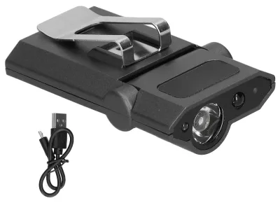 Image de Lampe frontale LED Cap Light avec détection des mouvements, fixation par clip pour le camping, la pêche, l'alpinisme et la randonnée
