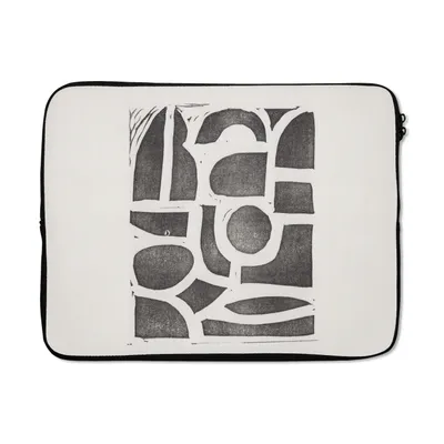 Produktbild von MuchoWow® Laptop Hülle 15 Zoll Abstrakt - Formen - Schwarz Laptoptasche - Laptoptasche - Sleeve - Rundum-Schutz