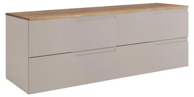 Produktbild von Badezimmer-Unterschrank-Set, Kaschmir / Eiche Craft, 160 (2 x 80) x 46 x 58 cm