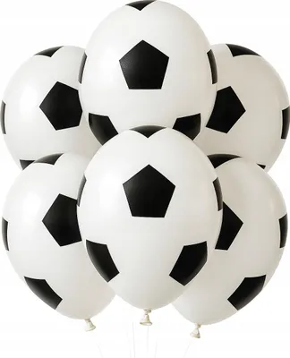 Produktbild von PartyDeco SB14P-299-008B-6, Spielzeugballon, Latex, Schwarz, Weiß, Mottoparty, Oval, 30 cm