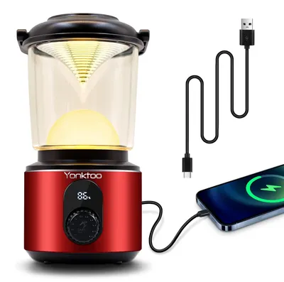 Immagine prodotto di Lampada da campeggio a batteria con USB-C e LED rosso