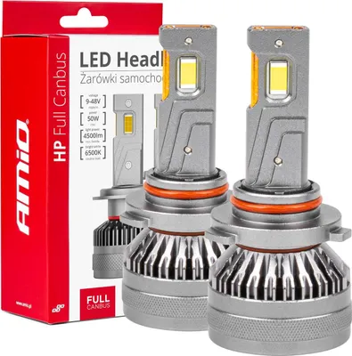 Obrázok produktu pre LED autožiarovky série HP Canbus HB4 9006 6500K od AMiO pre lepšiu viditeľnosť