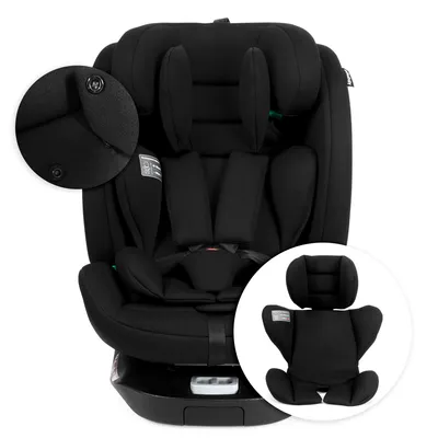 Productafbeelding van Flieks Autostoeltje, kindersitz, 360° draaibaar, kinderautostoel met verstelbare hoofdsteun in 11 standen, i-Size met ISOFIX, geschikt voor kinderen van 40-150 cm, zwart
