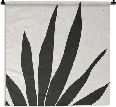 Produktbild von MuchoWow® Wandteppich Wandbehang Blatt - Pflanze - Minimalismus 60x60 cm Tapisserie Dekoration Wandtuch - Dekorationen - Wand Decke