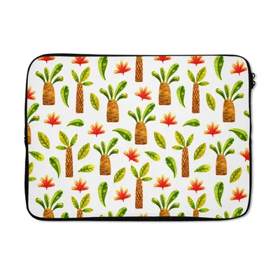Produktbild von MuchoWow® Laptop Hülle 14 ZollDschungel - Blätter - Muster Laptoptasche - Laptoptasche - Stoßsicher - Schutzhaube