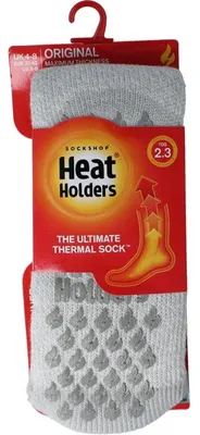 Productafbeelding van Heat Holders Anti Slip Socks Silver Grey 37-42 (1 paar)