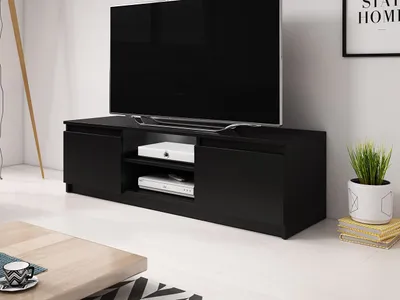Obrázek produktu pro Televizní stolek s LED osvětlením KIKUKO - černý