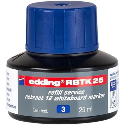 Obrázok produktu pre edding RBTK 25 popisovač na biele tabule retract 12 náplňový atrament modrý 25 ml