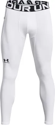 Produktbild von Under Armour ColdGear Compression Leggings für Herren, Enge Leggings, Männlich, Weiß, Erwachsener, White / Black, Einfarbig