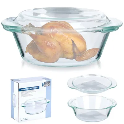 Zdjęcie produktu dla Naczynie do zapiekanek Vilde Szklane naczynie do zapiekania Ognioodporne żaroodporne 1L+270 ml
