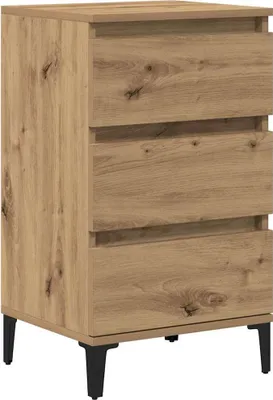 Zdjęcie produktu dla Szafka nocna vidaXL Artisan – dąb, 45 x 35 x 44 cm, materiał drewnopochodny