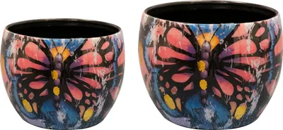 Zdjęcie produktu dla TS Collection - Flowerpot Streetart lovepaint - Mini zestaw z 2 kwiatami