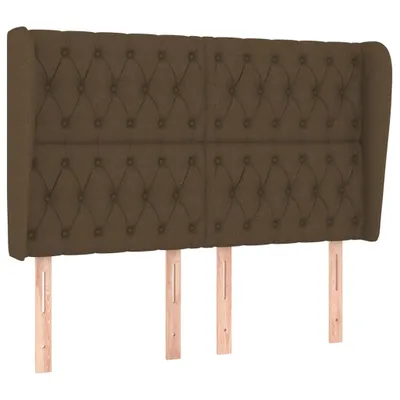 Produktbild von vidaXL Kopfteil mit Ohren Dunkelbraun 147x23x118/128 cm Stoff