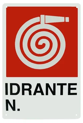 Immagine prodotto di CARTELLO 'IDRANTE N°' 20x30 cm