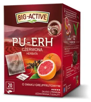 Zdjęcie produktu dla Big-Active herbata czerwowapoliuretan erh o smaku grejpfrutowym 20tb