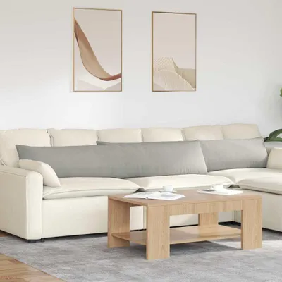 Obrázek produktu pro vidaXL Polštáře na pohovku, 2 kusy, látka, světle šedá, 200 x 40 cm