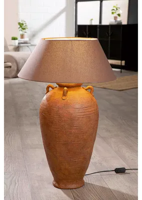 Produktbild von Gilde Tischleuchte, Amphora, "Harare", Kunstharz, orange, VE 1, H. 75.5 cm, D. 50.5 cm 61137