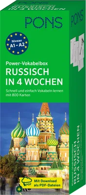 Produktbild von PONS Power-Vokabelbox Russisch in 4 Wochen