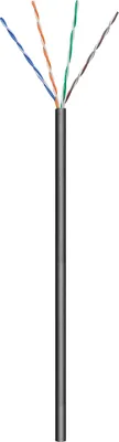Produktbild von Patchkabel Outdoor Cat.6 U/UTP (schwarz, 100 Meter)