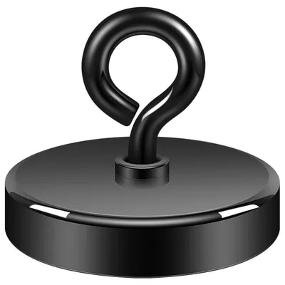 Produktbild von Supermagnet Schwarz 50.8mm Stark 140kg für Magnetfischen und Angelmagnete