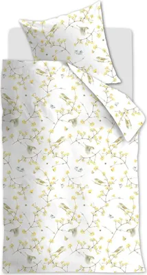 Produktbild von Marjolein Bastin Renforcé Bettwäsche-Garnitur Chiffchaff Farbe Yellow Größe 155x220+80x80