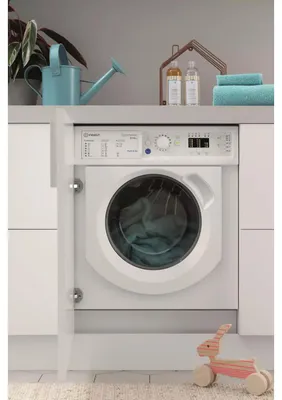Obrázek produktu pro Indesit BI WDIL 861485 EU, Přední plnění, Vestavěné, Levý, Bílá, Knoflíky, Otočné, Nerezová ocel