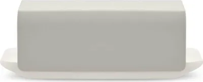 Image de Alessi Mattina - beurrier, gris, porcelaine, acier inoxydable