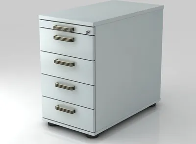Produktbild von Standcontainer SC50 SG, 80er Tiefe 42,8 x 72 - 76 x 80 cm, 1/3/3/3/3 HE