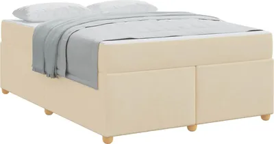 Immagine prodotto di vidaXL Struttura letto con materasso crema 140 x 200 cm in tessuto