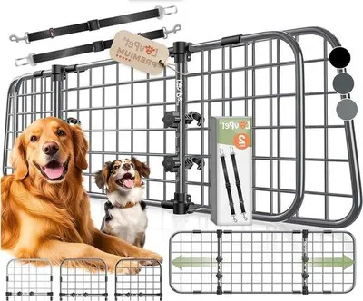 Productafbeelding van Hondenautohek - Autoscheiding - Veilig Vervoer - Verstelbare Breedte - 30 x 153 cm - Antraciet